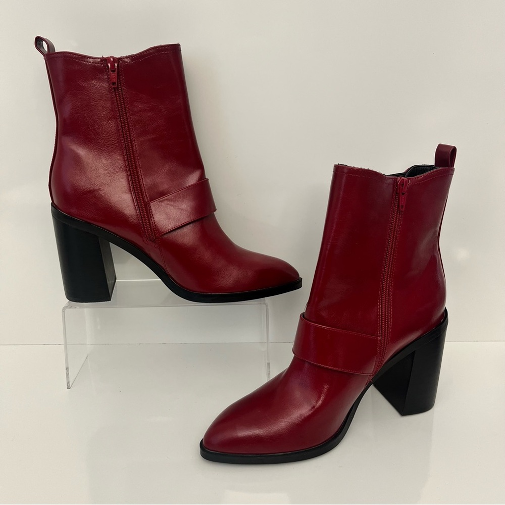 Dolce Vita Bria Red Harness Ankle Boots Womens 10 - Picture 4 of 13